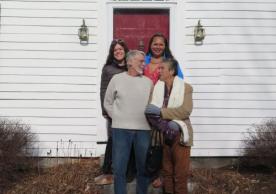 YIPAP Executive Director joins Kauanoe Hoomanawanui and Deborah Lee (descendants of former FMS student Henry Ōpūkaha’ia) at the home of Ben Silliman Gray, current owner of the Foreign Mission School Steward’s former home in Cornwall, Connecticut